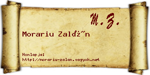 Morariu Zalán névjegykártya
